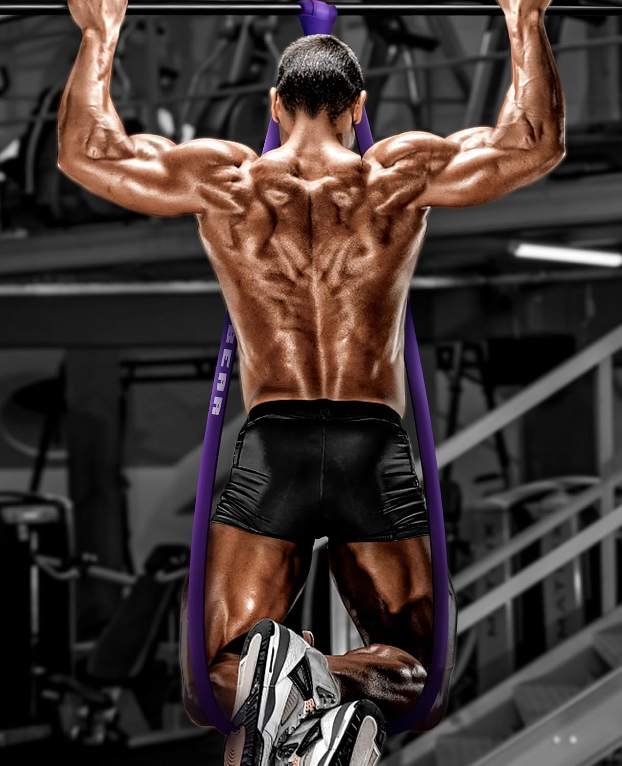 HAPBEAR Pull Up Assistance Bands Set of 5 - Resistance Bands for Working Out, Stretching, Physical Therapy, Muscle Training