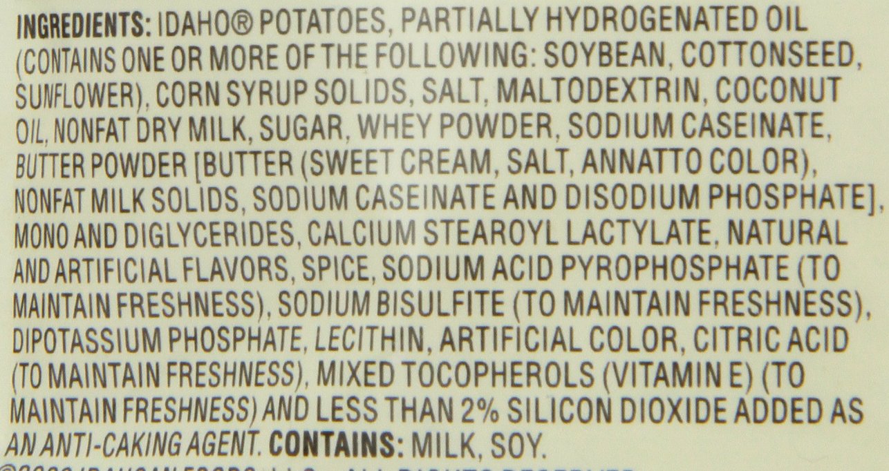 Idahoan Mashed Potatoes, Buttery Homestyle, 4 oz (Pack of 4)