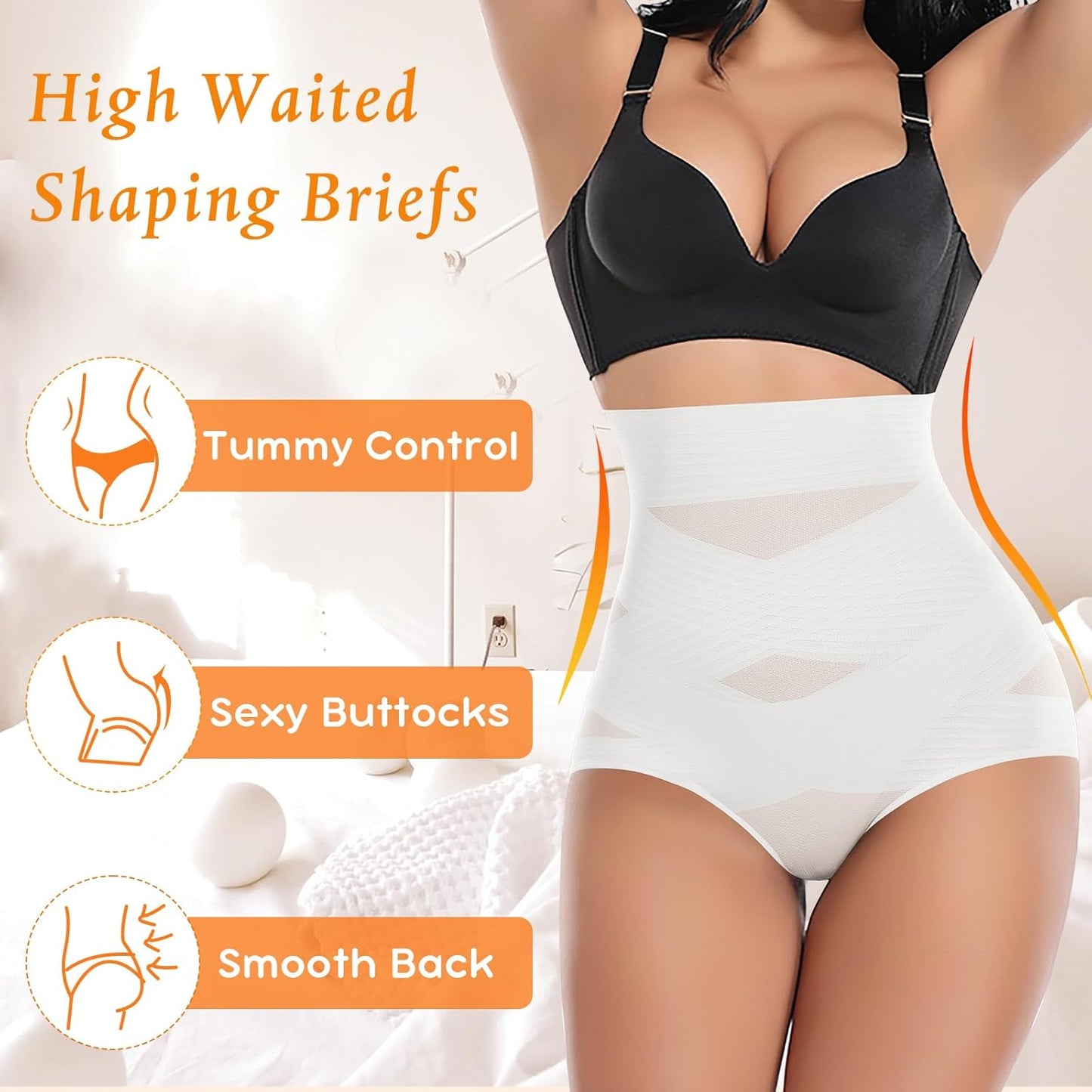 Tummy Control Shapewear Panties for Women High Waisted Body Shaper Slimming Shapewear Underwear Girdle Panty