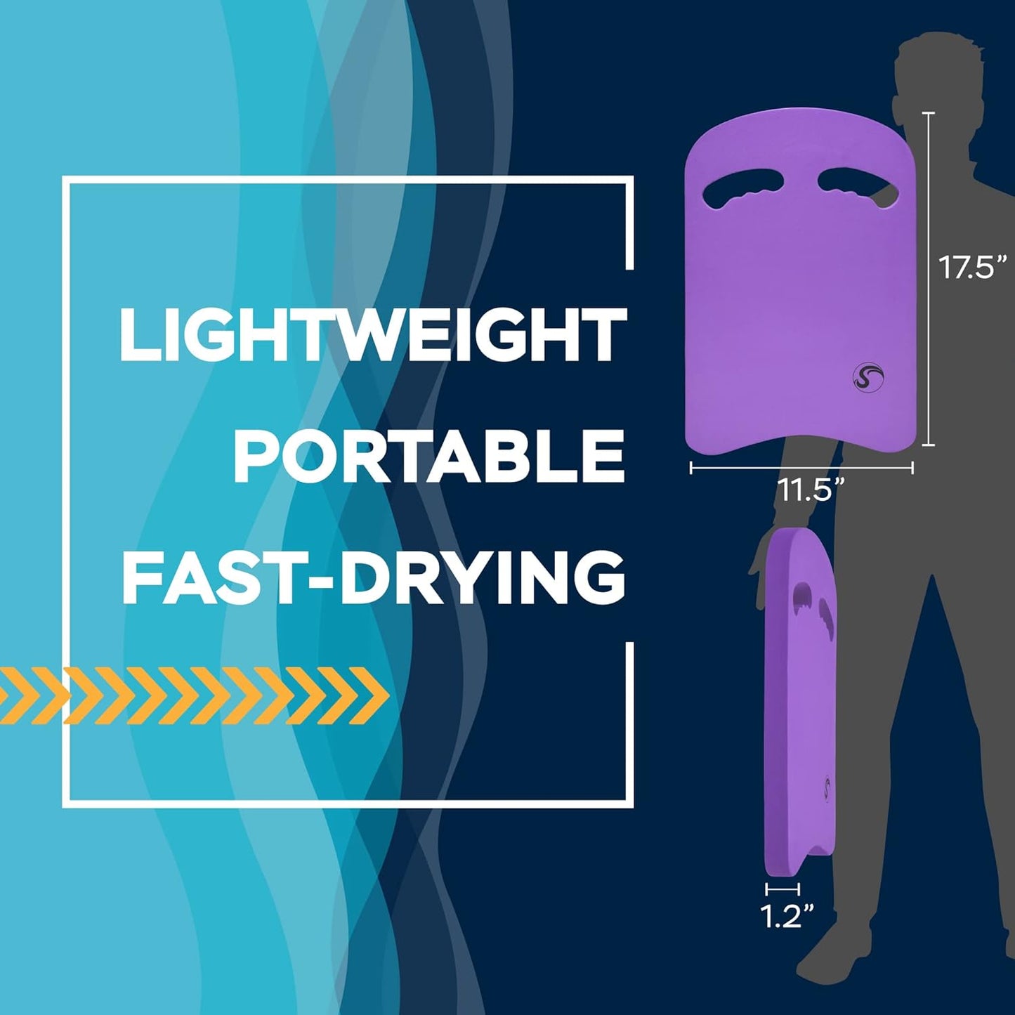 Sunlite Sports Swimming Kickboard - One Size Fits All - A Great Training Aid for Children and Adults