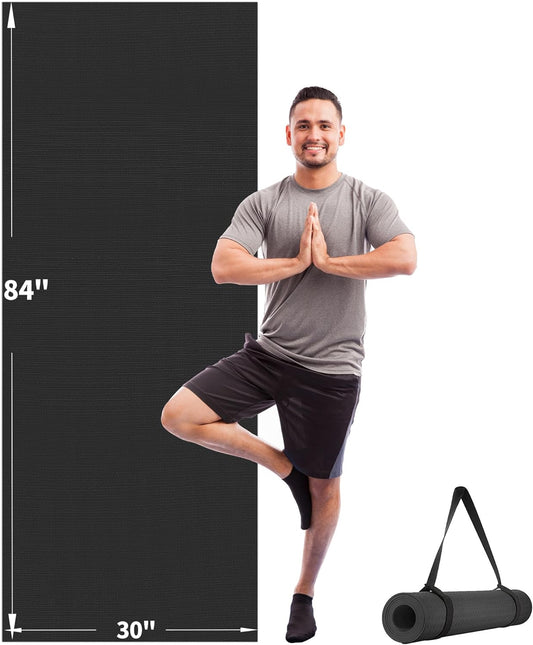 CAMBIVO Yoga Mat for Women and Men, Extra Long and Wide Exercise Mat(72"x48"/84"x30"), Large Non Slip Workout Mat for Yoga, Pilates, Fitness, Barefoot Workouts, Home Gym Studio