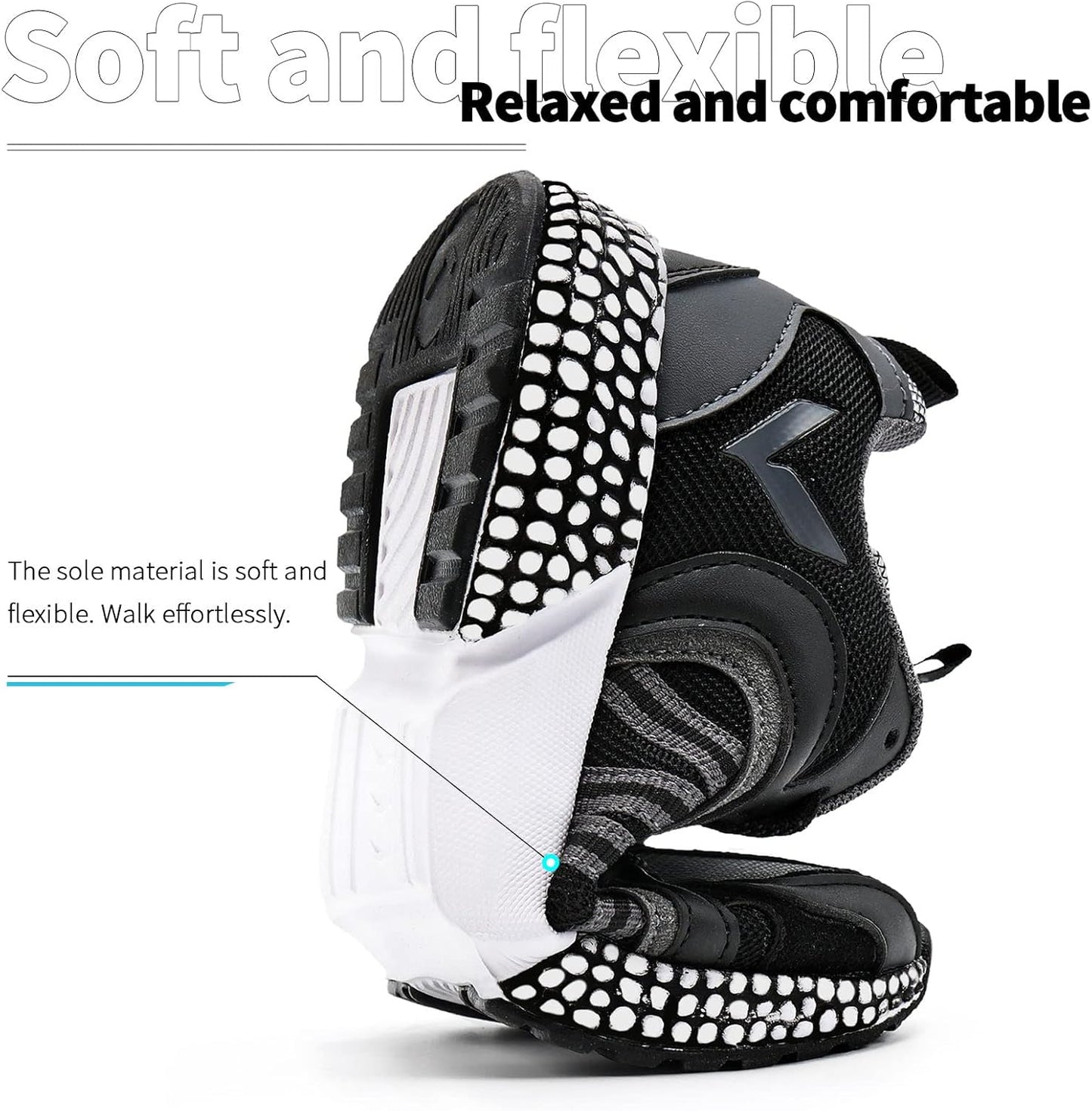 WETIKE Boy's Shoes Mesh Slip on Lightweight Running Sneakers