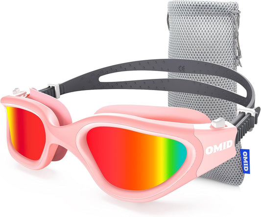OMID Swim Goggles, P2 Polarized Swimming Goggles for Men Anti-fog Goggles Swimming for Adult Women