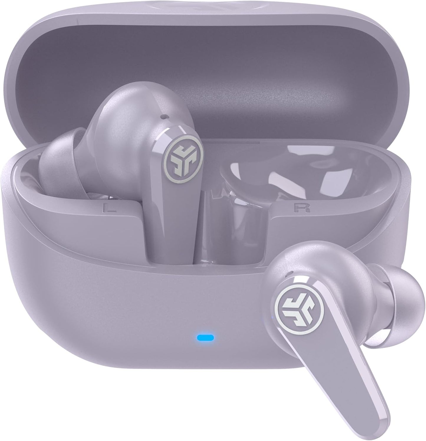 JLab Go Pods ANC True Wireless Bluetooth Earbuds & Charging Case, Hybrid Active Noise canceling + Be Aware for Safe Listening, 26+ Hours Total Playtime, Clear Calls, Custom Sound via App, Lilac