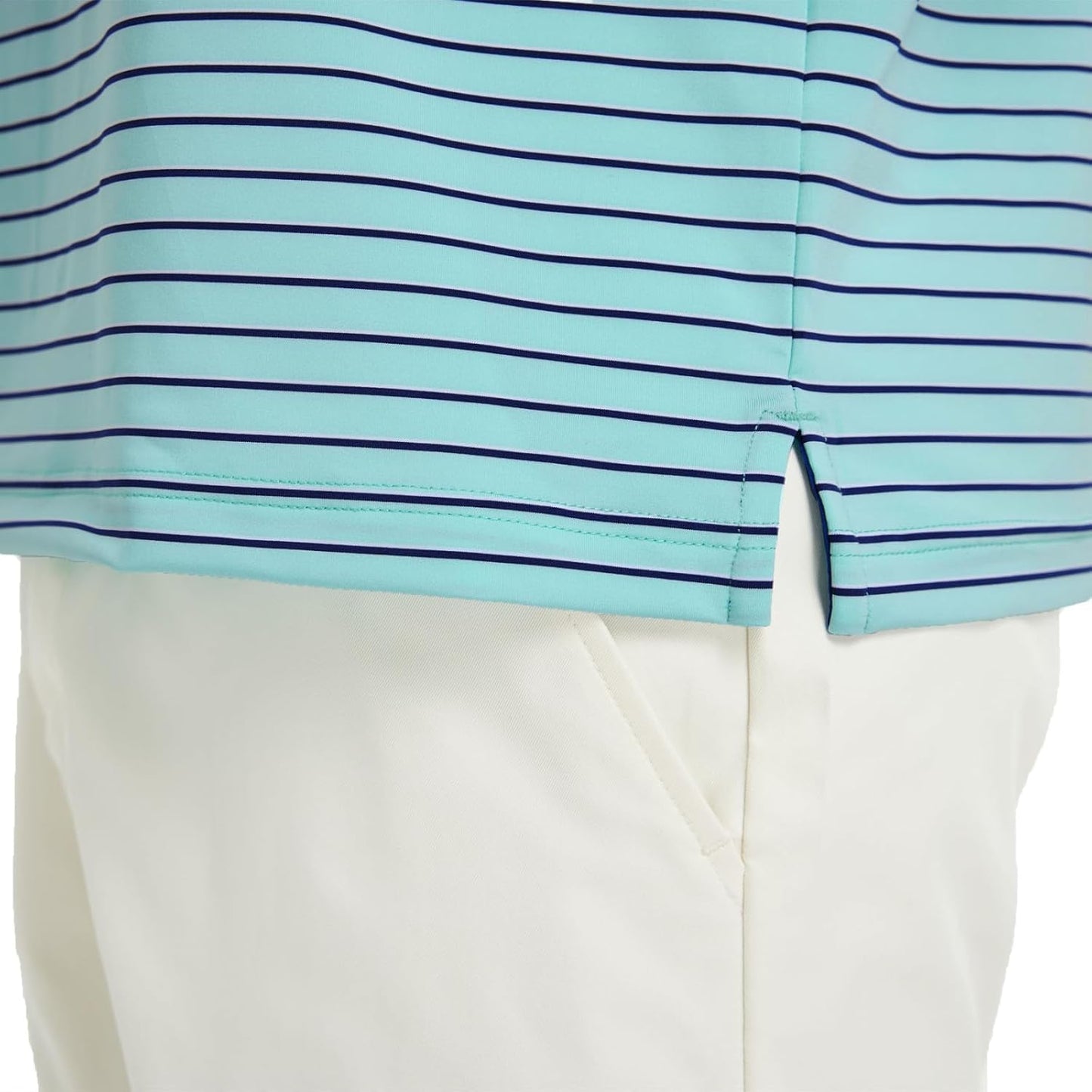 M MAELREG Golf Shirts for Men Moisture Wicking Striped Polo Performance Dry Fit Business Sports Mens Polo Shirts Short Sleeve