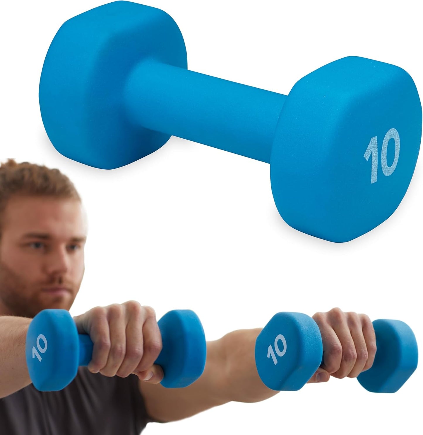 Gaiam Dumbbell Hand Weight (Sold in Singles) - Neoprene Coated Exercise & Fitness Dumbbell for Home Gym Equipment Workouts Strength Training Free Weights for Women, Men