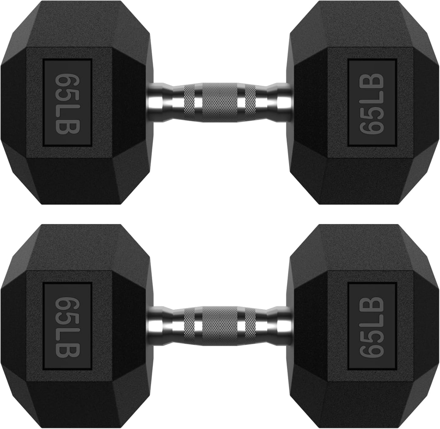 Hex Dumbbell Set 2.5-400 lb, Rubber Encased Exercise & Fitness Dumbbells, Weights Dumbbells Set of 2, Hand Weight for Strength Training