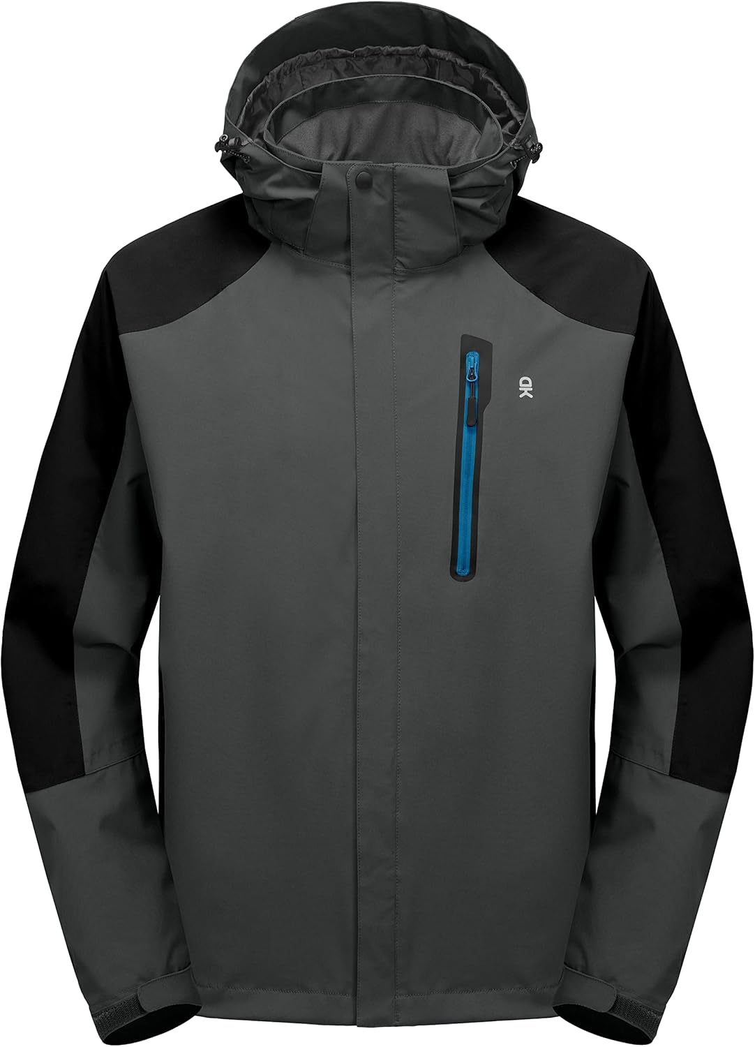 Little Donkey Andy Men's Waterproof Rain Jacket Outdoor Lightweight Hooded Raincoat for Hiking Golf Travel Fishing