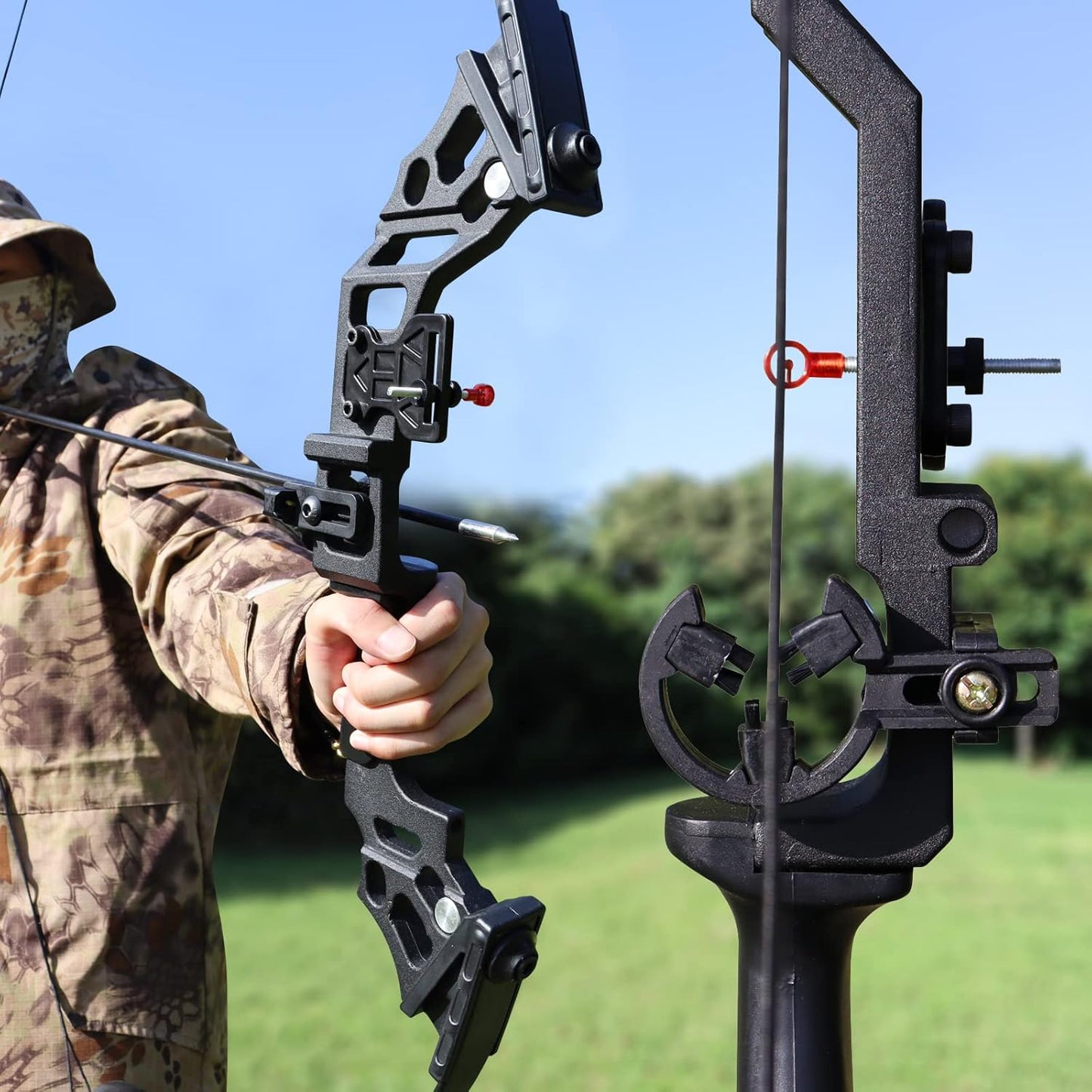 Archery Bow Set Recurve Bow and Arrow Adult Set 51" Training Bow Takedown 30 40 50lb Long Bows for Hunting Adult Beginner with 12 Arrows