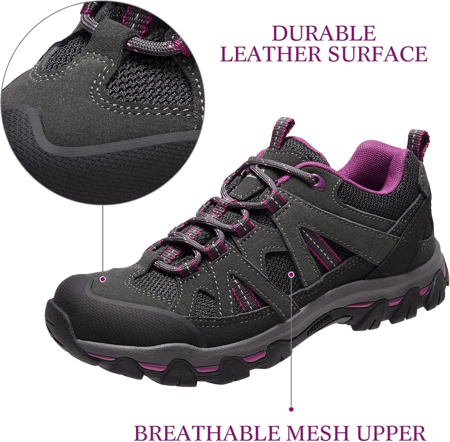 CAMELSPORTS Women's Hiking Shoes Breathable Trail Running Shoes Non-Slip Lightweight Outdoor Sneakers for Trekking Walking