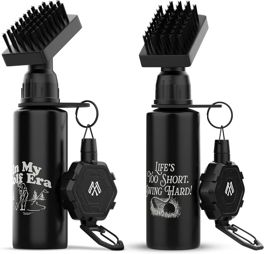 Premium Golf Club Cleaner with Anti-Sag Reel and Integrated Water Bottle - Golf Accessories for Men and Women - Essential Golf Club Brush for Golfer