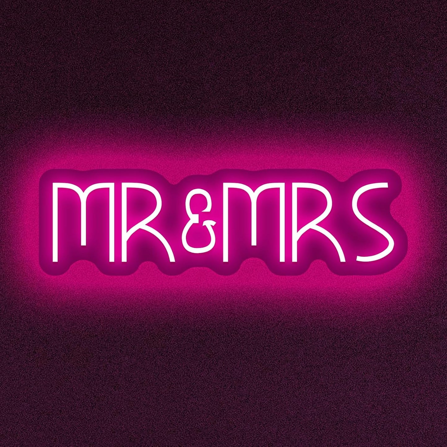 Mr&Mrs Neon Sign 1-10 Levels Dimmable USB Neon Lights for Wall Bedroom Dorm Wedding Party bar Decoration Bedroom Neon Signs for Wall Decoration Valentine's Day Gift 5V (Pink)