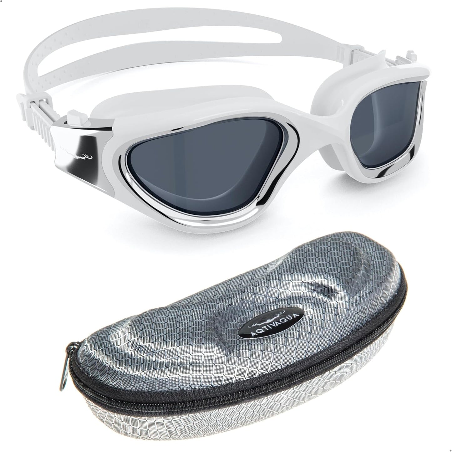 AqtivAqua Swimming Goggles, DX Wide View Swim Goggles for Adult Men Women, Anti Fog No Leaking