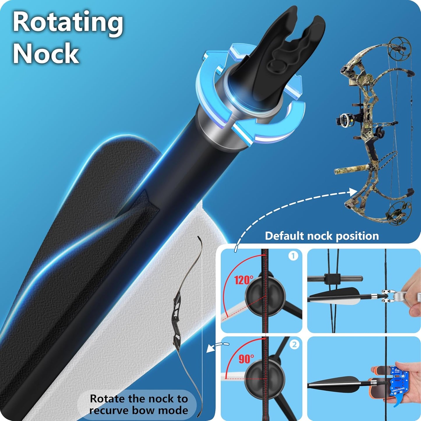SUNYA 12-Pack 30 Inch Carbon Arrows Spine 500 or 400 for 40-60 LBS Bows｜Switch to Recurve/Compound Modes, Anti-Loose O-Ring & TPU Vanes for Hunting/Target Practice