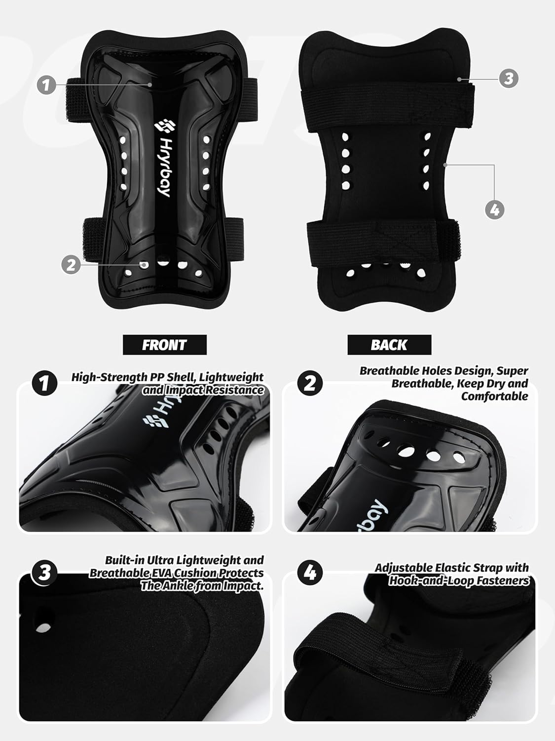 Kids Soccer Shin Guards and Socks Toddler Soccer Shin Pads Protective Defender Gear for 3-15 Years Old Youth Boys Girls