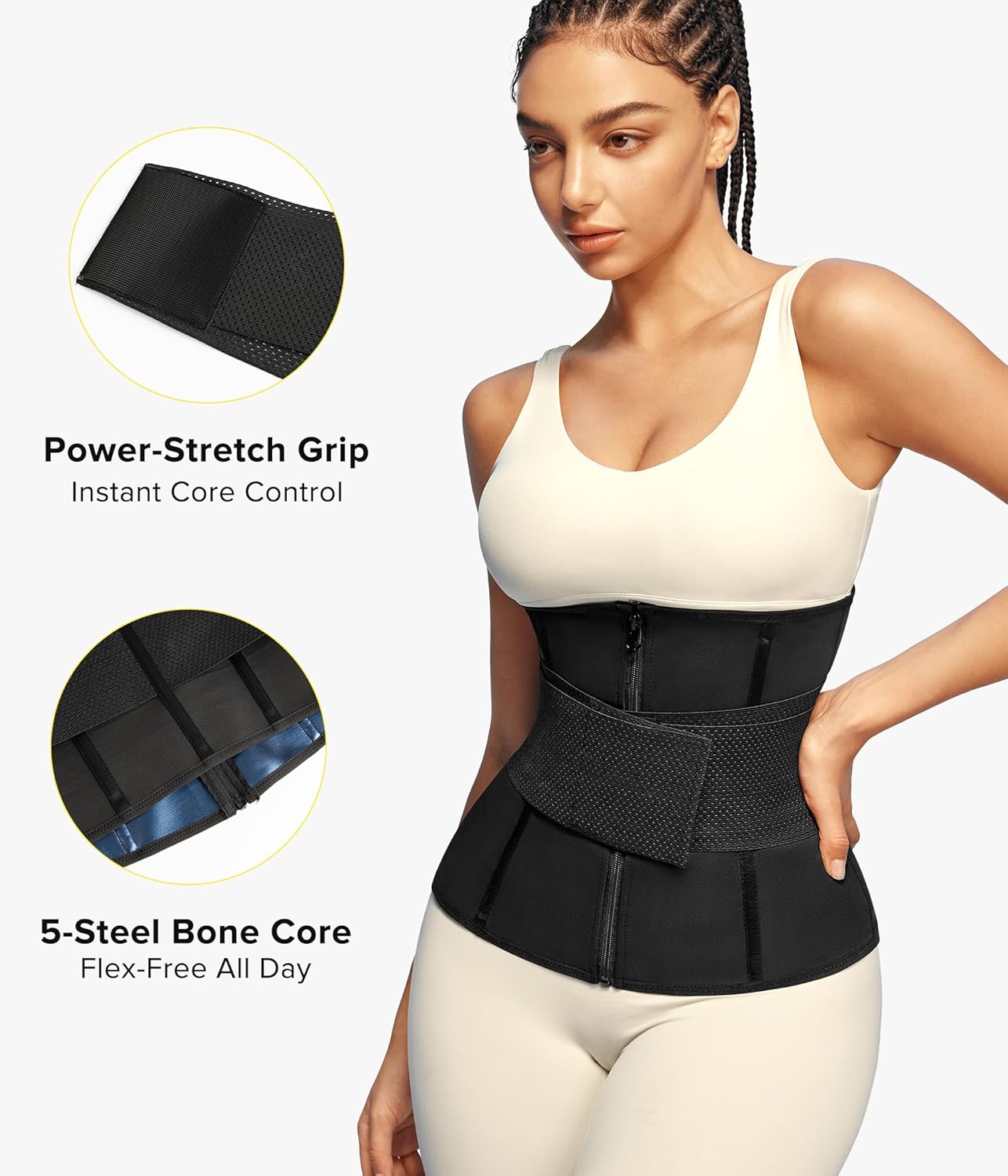 Junlan Sweat Waist Trainer for Women - Sauna Waist Trimmer for Working Out