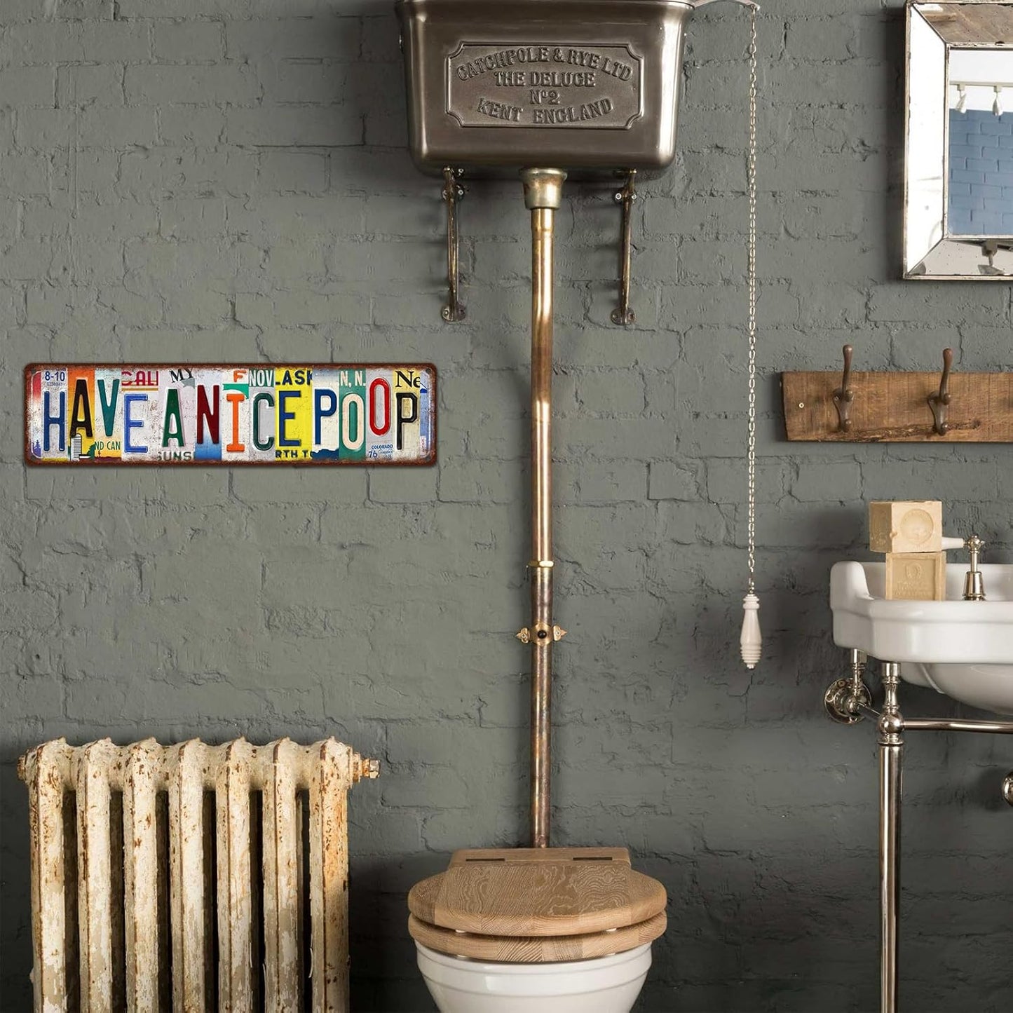 Vintage Shit Happens Wall Decor Street Signs Metal Tin Signs 16 x 4 Inches