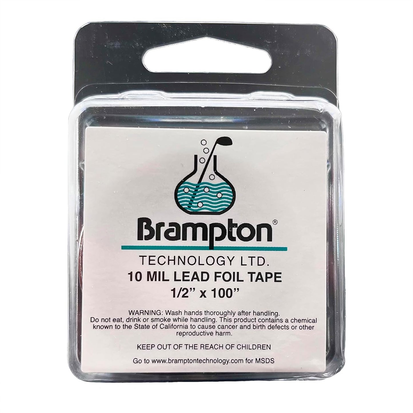 Brampton Golf Lead Tape 1/2” x 100” (10 mil) - Easy to Cut and Apply - Stay on in All Weather - Adjust Swing Weight and Feel - for Golf Clubs, Golf Heads, Pickleball, Tennis, and Fishing