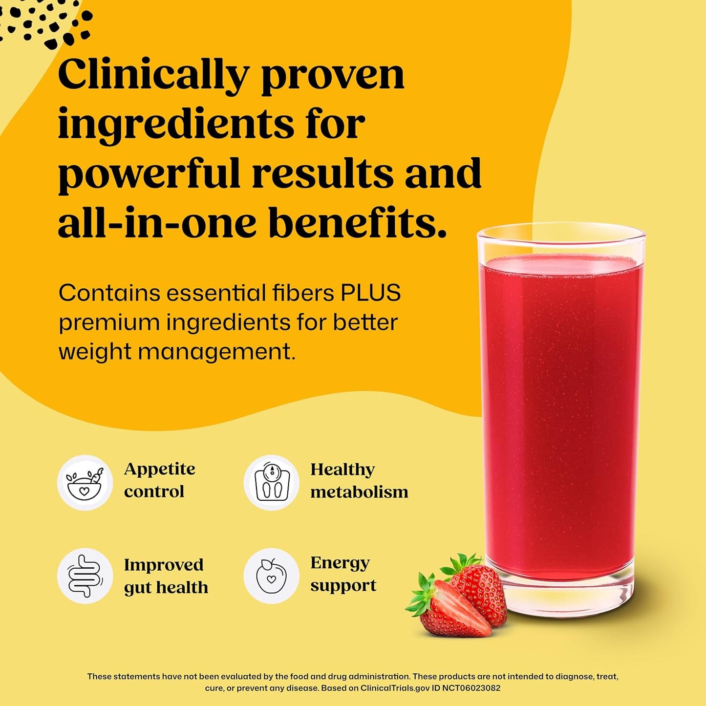 ColonBroom Premium Weight Management Supplement (Strawberry) - Colon Broom Psyllium Husk Fiber Powder Drink - Gluten Free, Non-GMO Colon Cleanse for Bloating Relief & Gut Health, 100 Servings