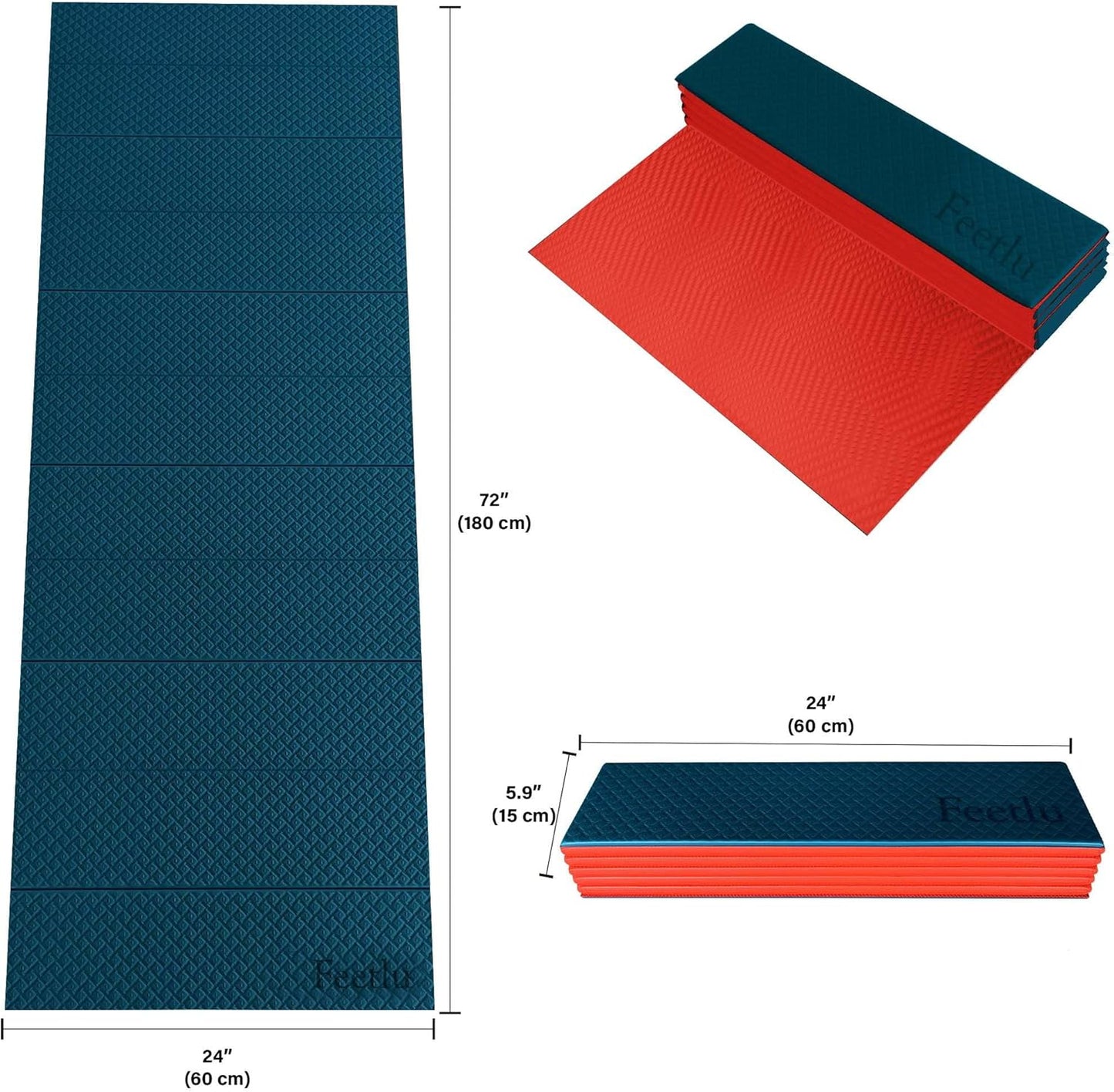 Foldable Yoga Exercise Mat – Lightweight, Anti-Slip, and Easy to Store for Yoga, Pilates, Home Workouts, and Floor Exercises