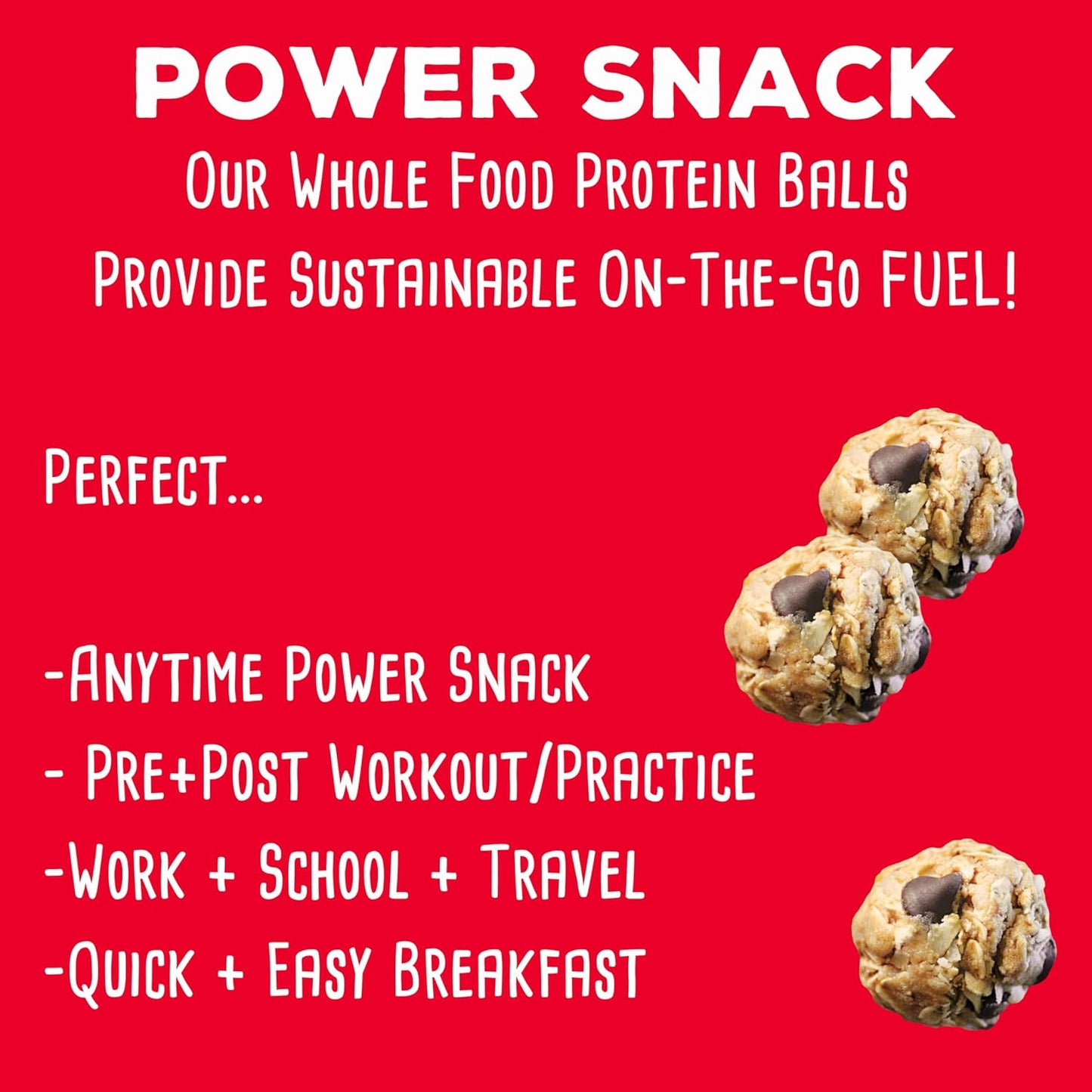 simplyFUEL Whole Food Protein Balls with Probiotics - Chocolate Coconut Peanut Butter Snacks - Protein Snack - Gluten Free Energy Balls (24 Packs)