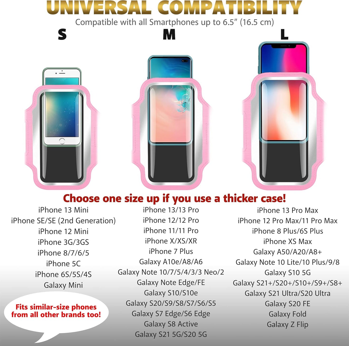 TRIBE Running Phone Holder Armband. iPhone & Galaxy Cell Phone Sports Arm Bands for Women, Men, Runners, Jogging, Walking, Exercise & Gym Workout. Fits All Smartphones. Adjustable Strap, CC/Key Pocket