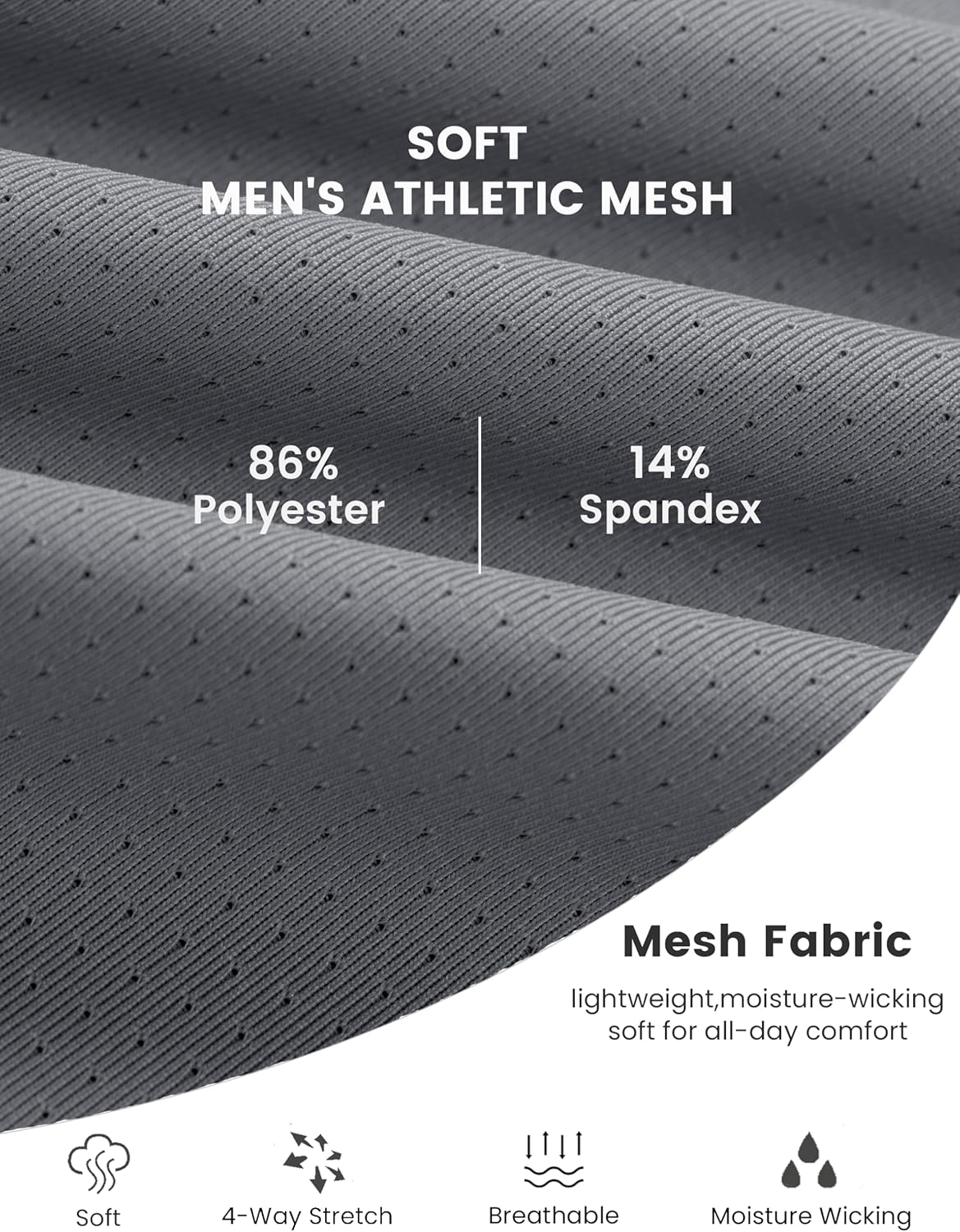 MAGCOMSEN Men's Dry Fit Shirts Mesh Short Sleeve Athletic Lightweight Workout Performance Hiking Shirt