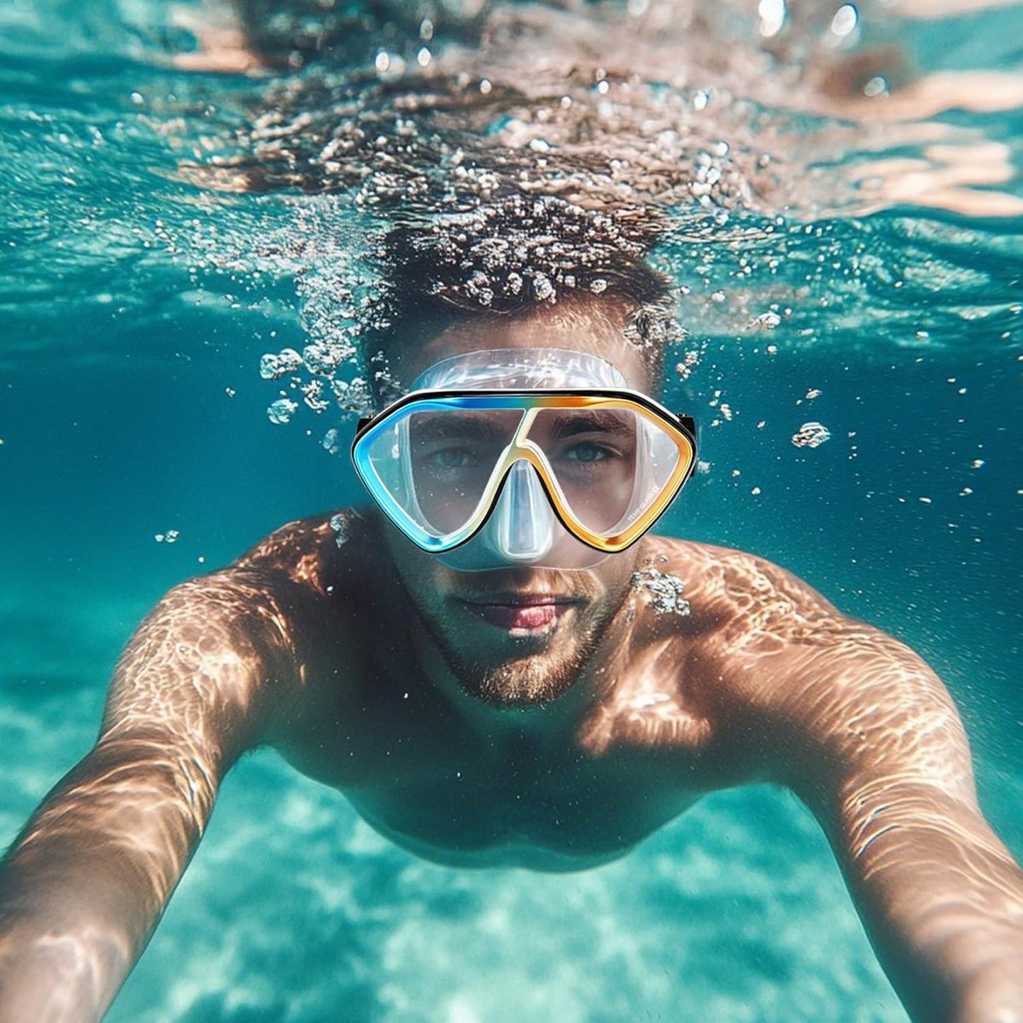 Scuba Diving Mask for Adults - Premium Anti-Fog Snorkeling Mask Comfortable & Leak-Proof Swim Goggles with Nose Cover for Scuba Diving, Snorkeling & Underwater Adventures