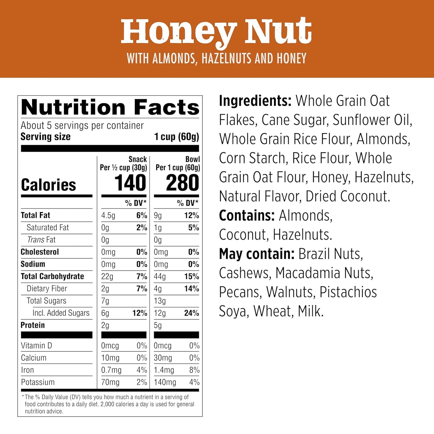 Jordans Slow Baked Granola | Honey Nut Slow-baked Granola with Almonds, Hazelnuts and Honey | No Artificial Flavors, Colors, or Preservatives, 11.4 oz (Pack of 3)