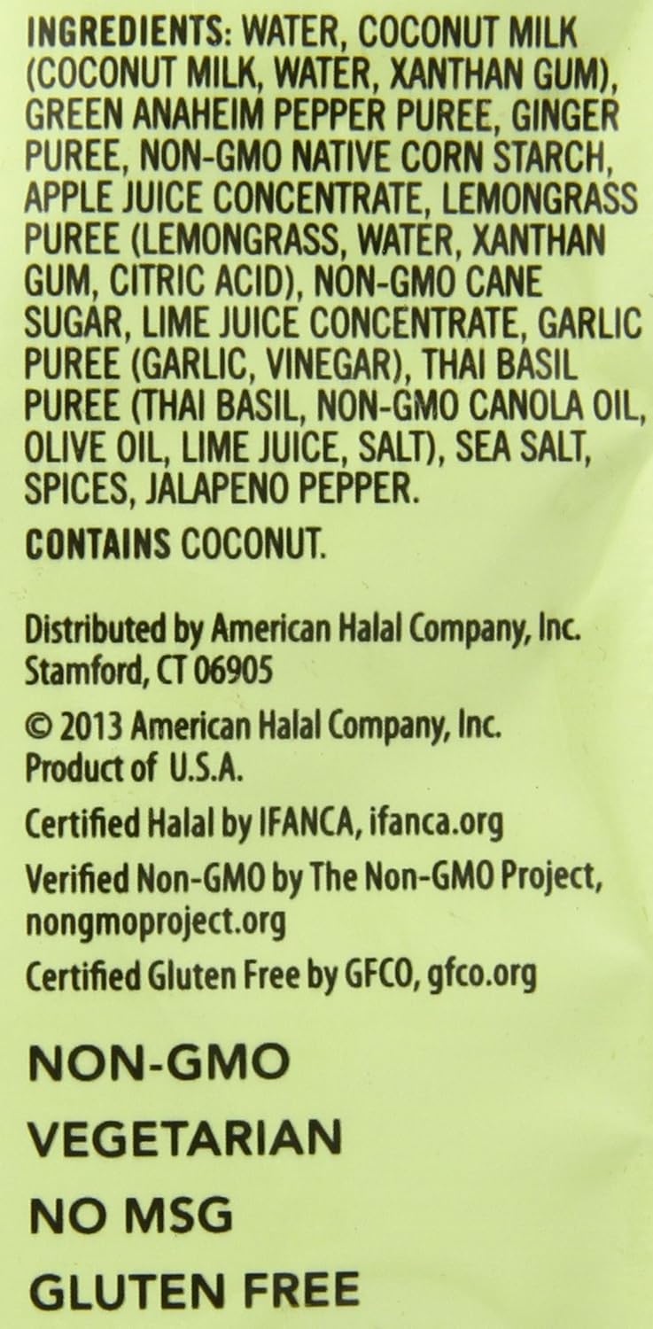 Saffron Road Lemongrass Basil Simmer Sauce | Globally Inspired Simmer Sauce | Gluten-free, Vegan, Non-GMO, and Certified Halal and Kosher | 7.0oz Pouch | Pack of 8