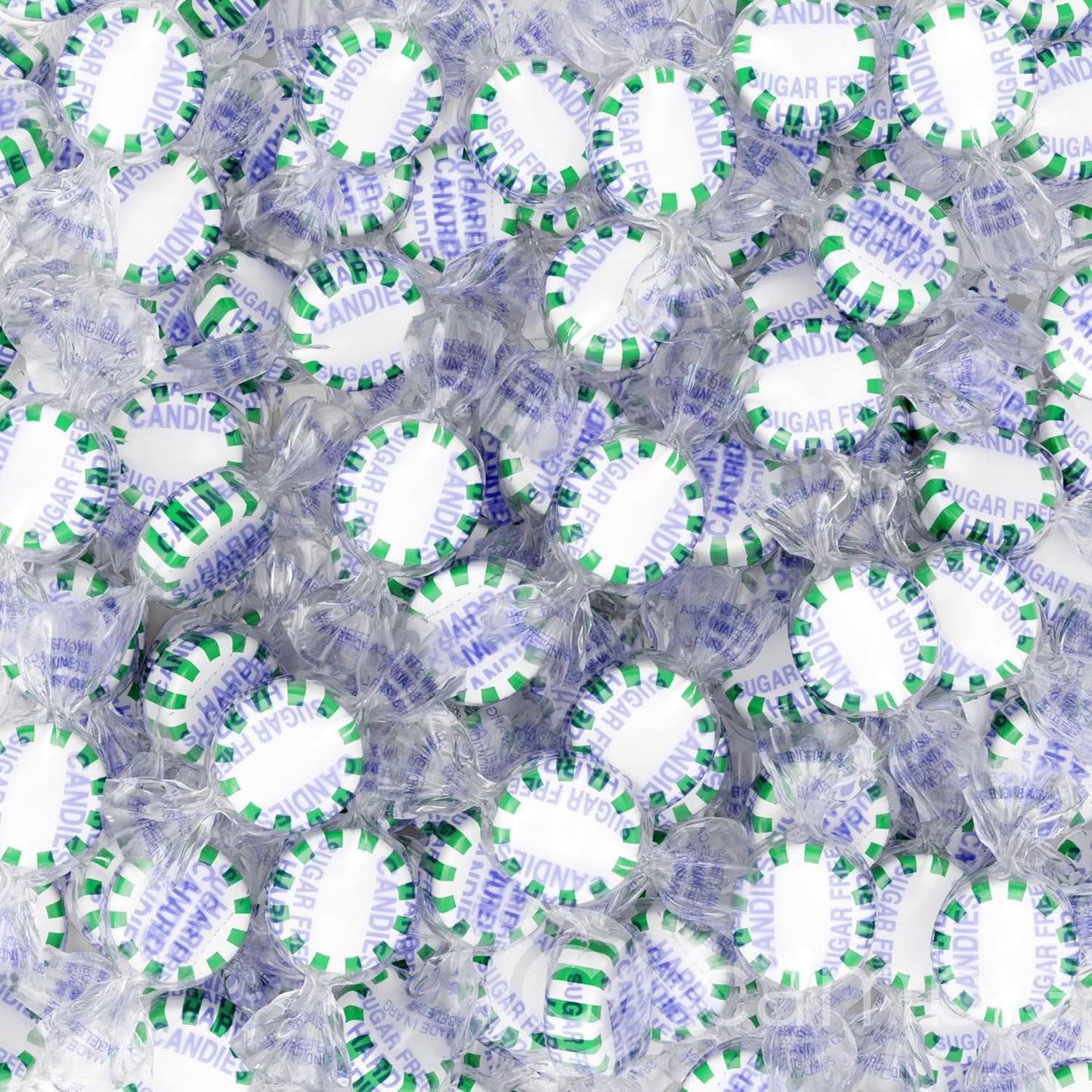 Cambie Sugar Free Mints, 1 lb of Sugar Free Hard Candy, Spearmints Individually Wrapped with a Refreshing & Sweet Spearmint Flavor, Packaged Fresh in a Resealable Pouch