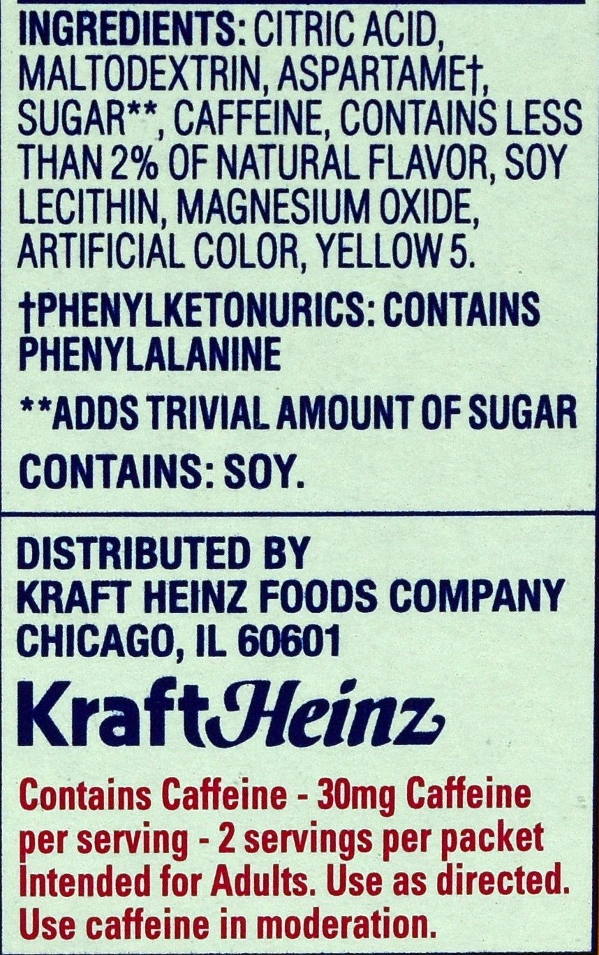 Crystal Light On The Go Citrus With Caffeine Drink Mix, 10-Packet Box (Pack of 15)