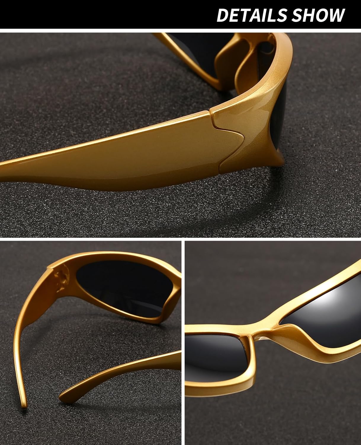 SOAR&EAGLE Y2K 3Pack Polarized sunglasses Wrap Around Men's Women's sunglasses Fashion Sport Shades Sun Glasses