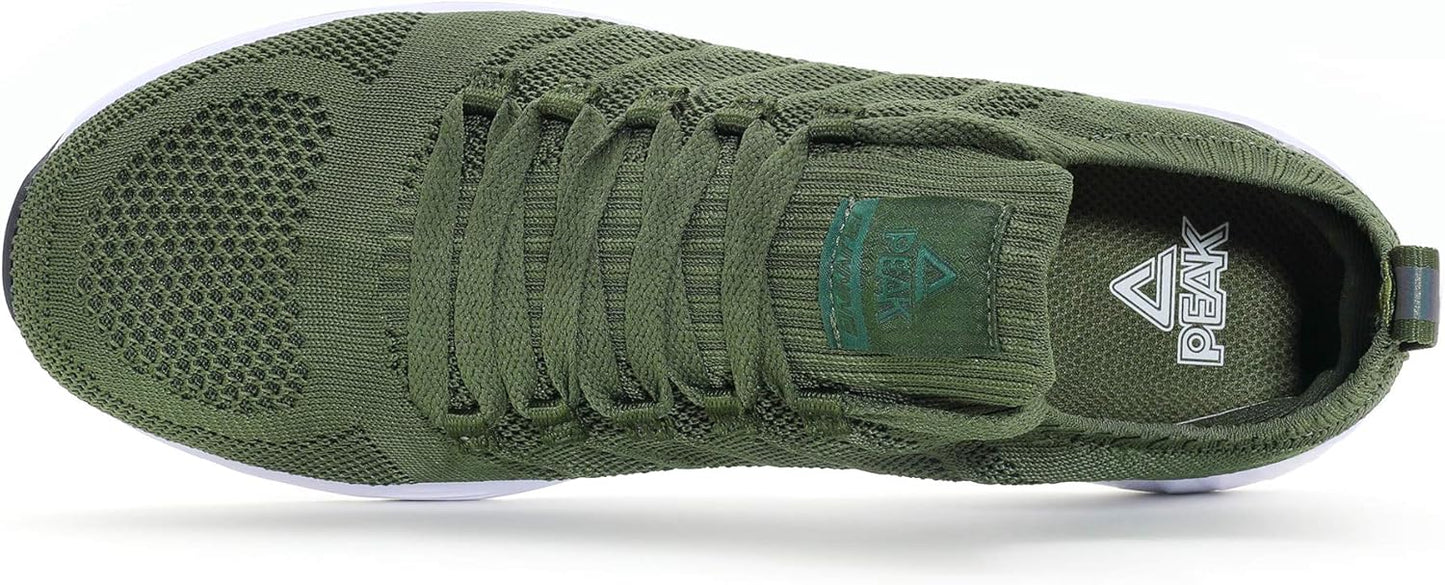 PEAK Mens Lightweight Walking Shoes Comfortable Slip On Sports Sneakers for Tennis, Gym, Running, Casual Workout