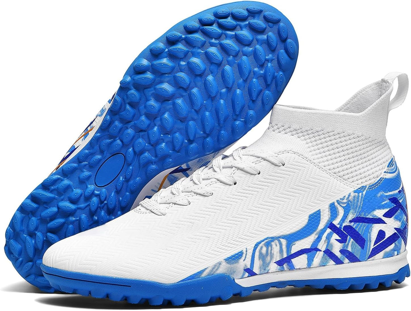 Indoor Soccer Cleats Mens Womens Turf Soccer Cleats Wide Socer Shoes FG AG TF High Ankle Football Boots