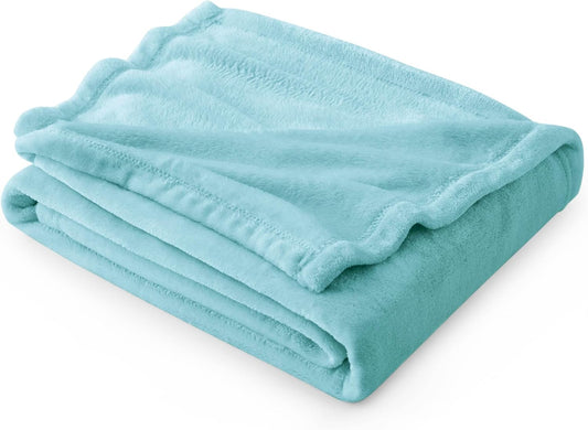 Bedsure Fleece Throw Blanket for Couch River Blue - Lightweight Plush Fuzzy Cozy Soft Blankets and Throws for Sofa, 50x70 inches