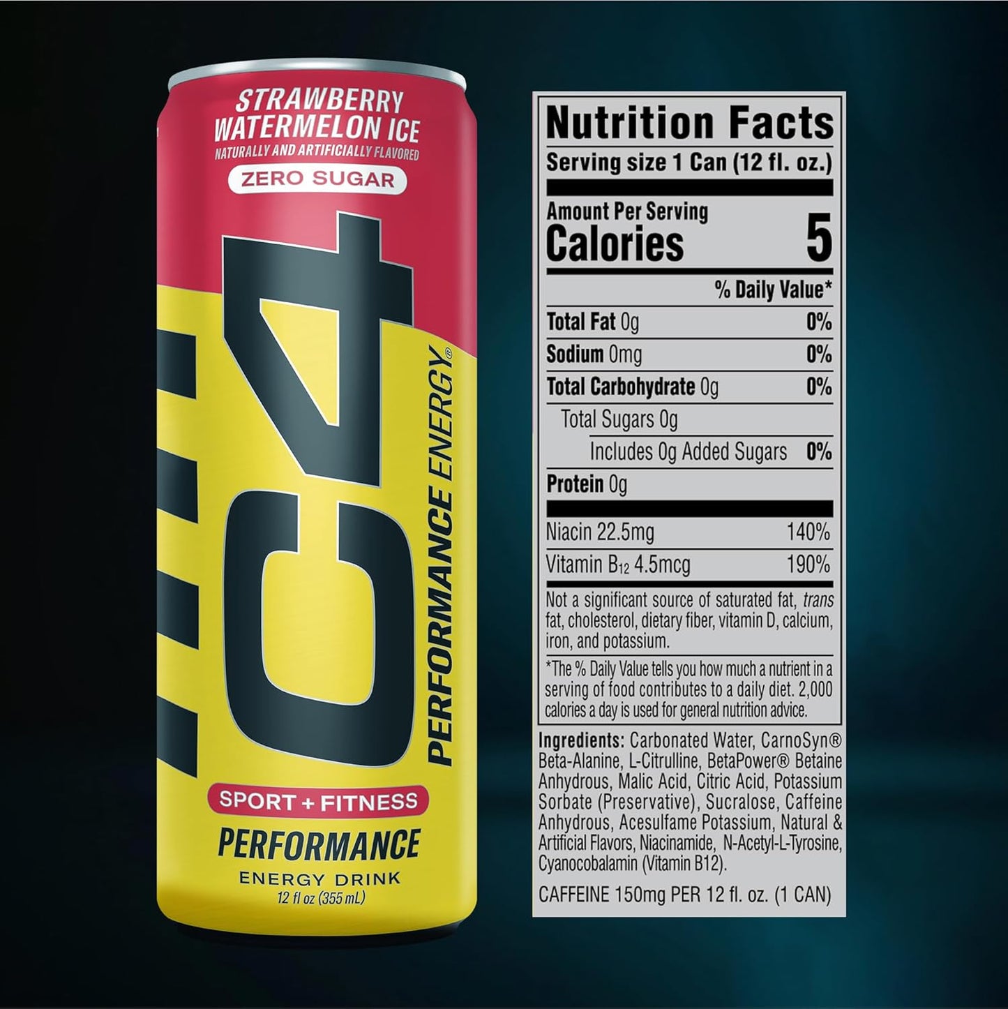 C4 Energy Drinks Variety Pack, Sugar Free Pre Workout Performance Drink With No Artificial Colors or Dyes, Zero Calorie, Coffee Substitute or Alternative, 4 Flavor Variety 12 Pack