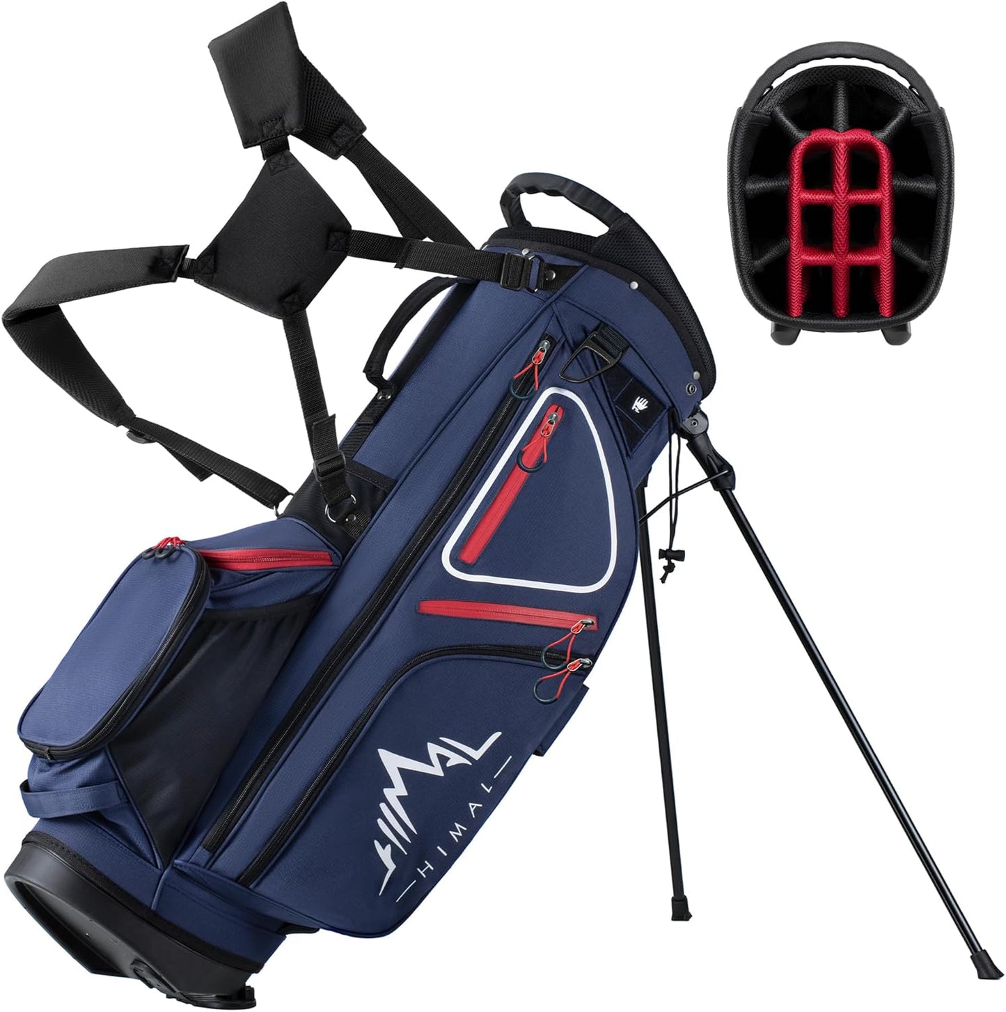 14 Way Golf Stand Bag, Golf Bags for Men with Stand, Top Dividers Ergonomic with 10 Pockets