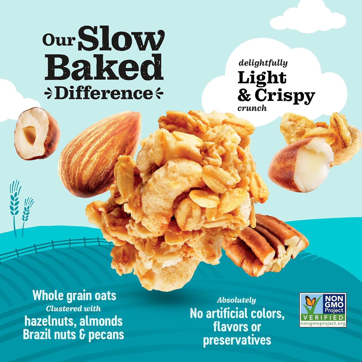 Jordans Slow Baked Granola | Four Nut Granola with Almonds, Brazil Nuts and Pecans | non-GMO, No Artificial Flavors, Colors, or Preservatives | Better for You Snacks for Adults & Kids | 11.4 oz (Pack of 3)