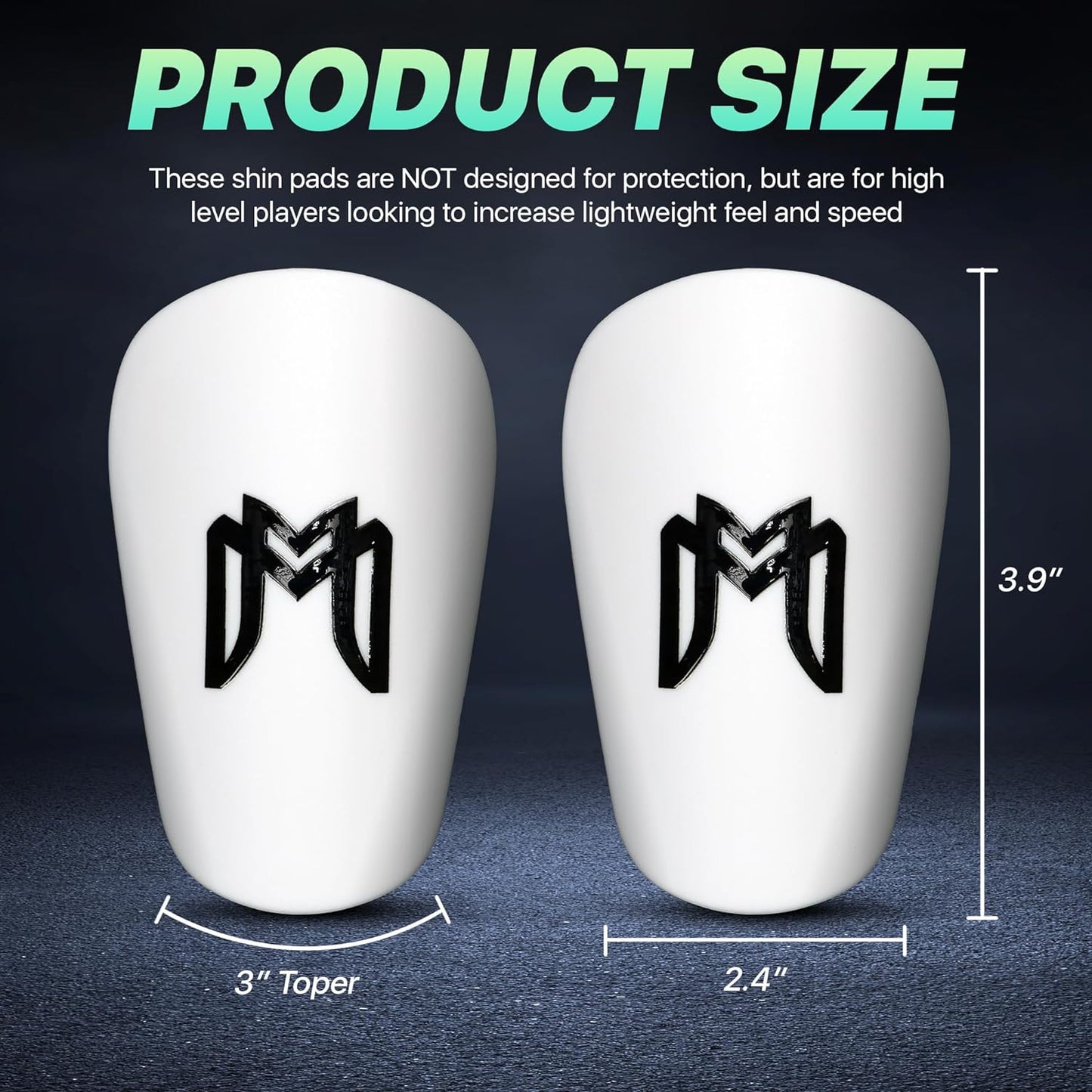 MiniGuards - Mini Shin Guards for Soccer Players - Tiny Shin Pads for Men, Women, Teens - Miniature Shin Guards 3.9 x 2.4 inch - Perfect for High Level Soccer Athletes