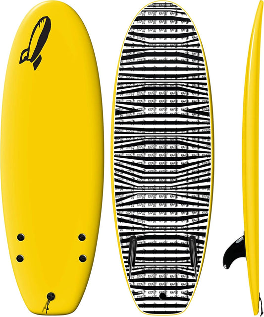 Rock-It 4'10" CHUB Soft Top Surfboard - Kids & Mini, Easy to Paddle & Maneuverable for Beginners