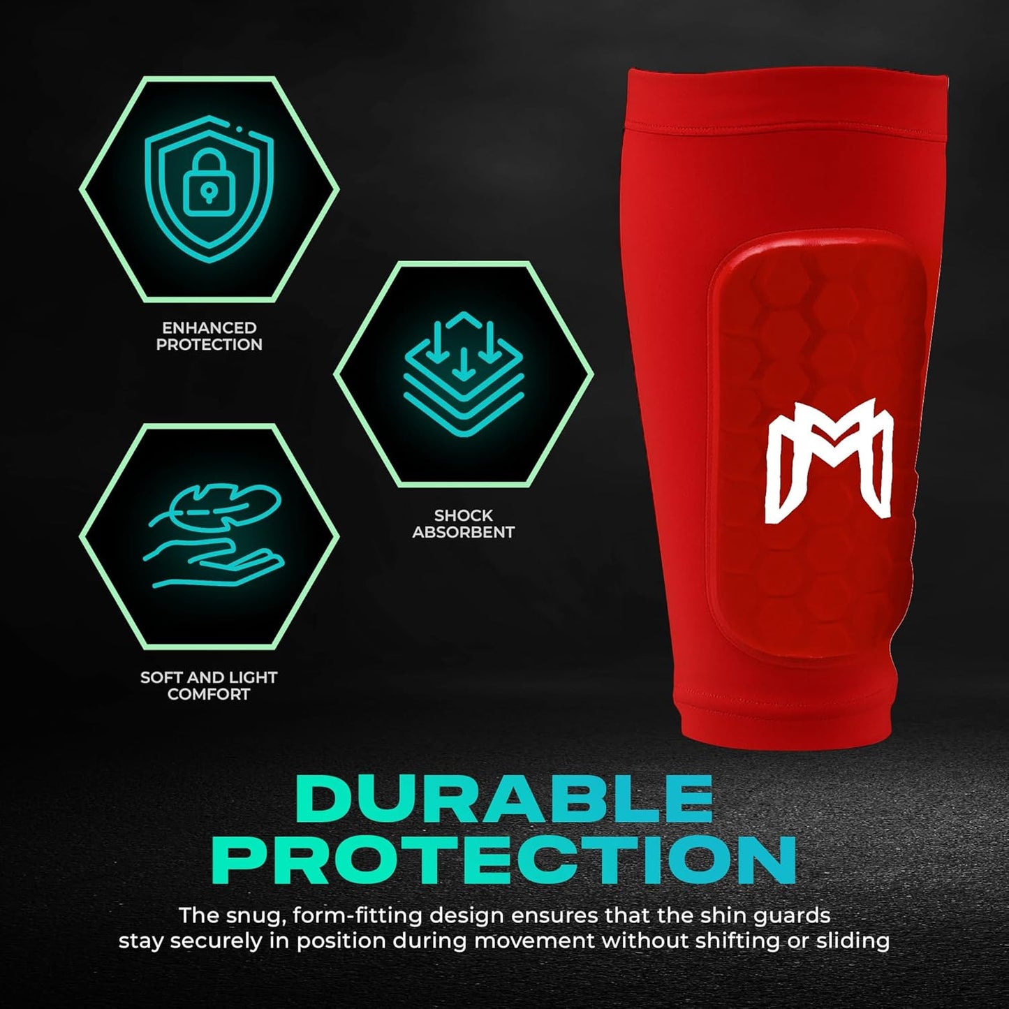 Mini Shin Guards Soccer – Built in Shin Pad Sleeves for Mens, Women, Teens - Small Shin Guards - Lightweight, Breathable Shin Defender Leg Protection