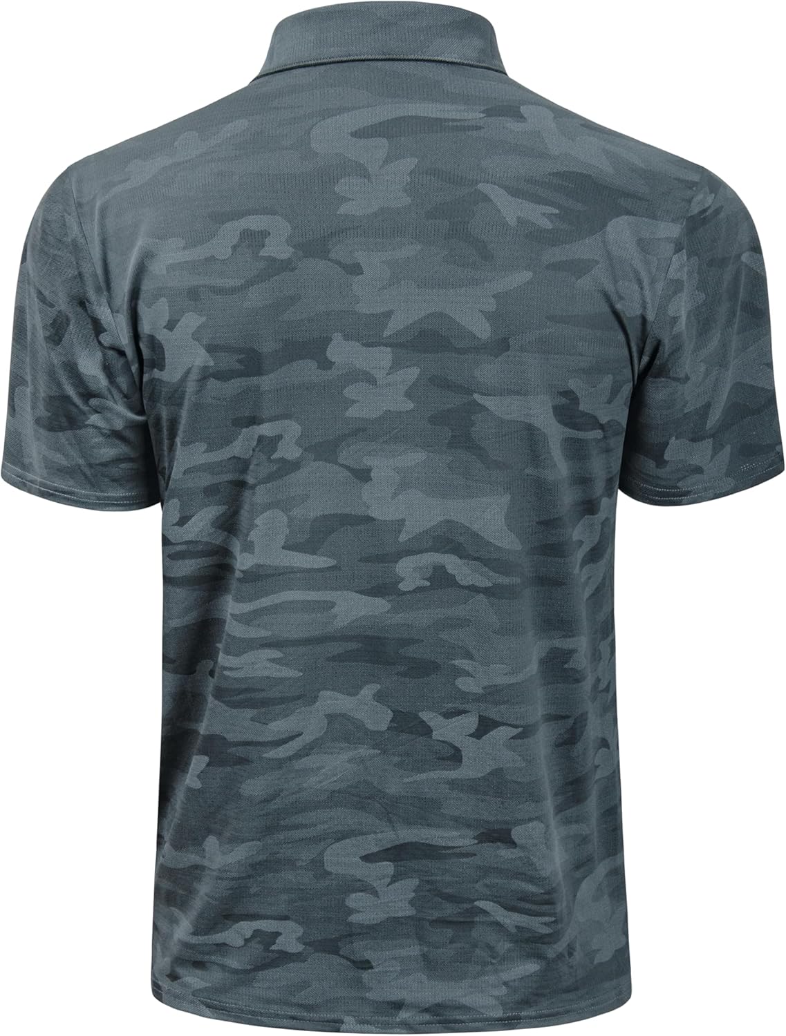 TAPULCO Mens Quick Dry Polo Shirts Camouflage Pattern Performance Athletic Lightweight Breathable Casual Golf Tshirts