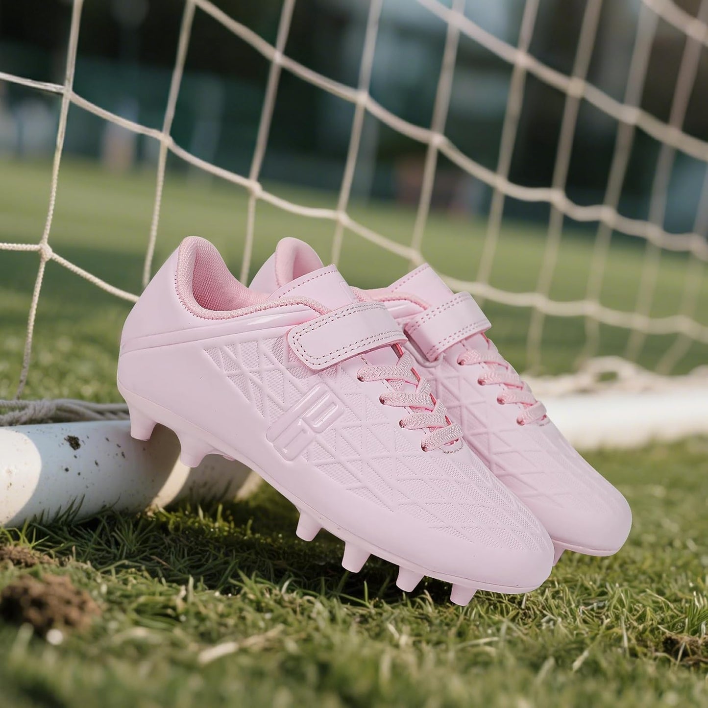 brooman Kids Firm Ground Soccer Cleats Boys Girls Football Cleats with Soccer Socks