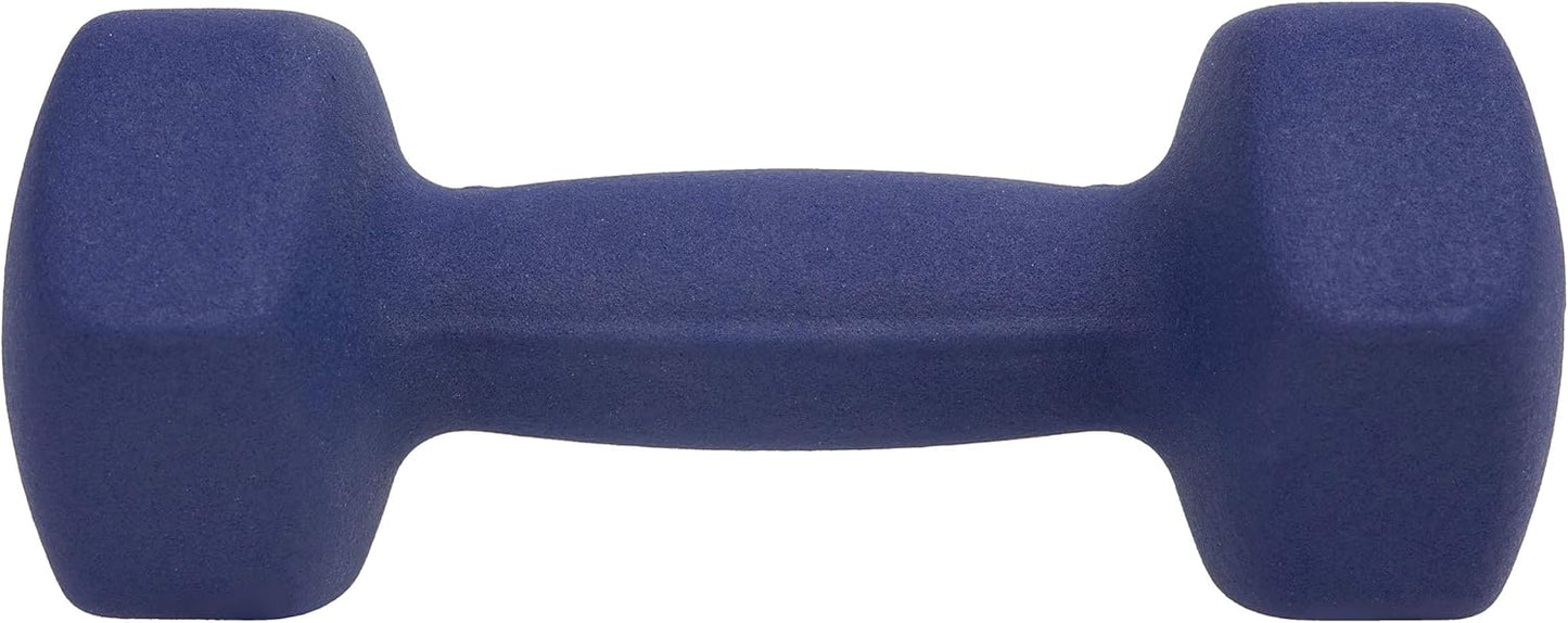 Sunny Health & Fitness Neoprene Coated Hex Shaped Dumbbell Non-Slip Fitness Weights for Home Gym Exercise, Full Body Workout Strength Building, Weight Loss, Sold in Pairs - Sizes - 2LB, 5LB, 8LB, 10LB