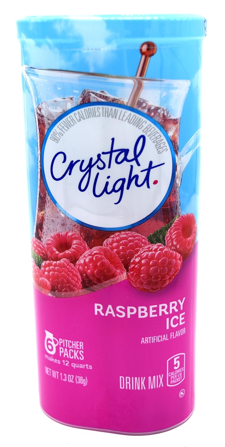 Crystal Light Raspberry Ice Drink Mix (12-quart), 1.3-ounce Packages (Pack of 2)