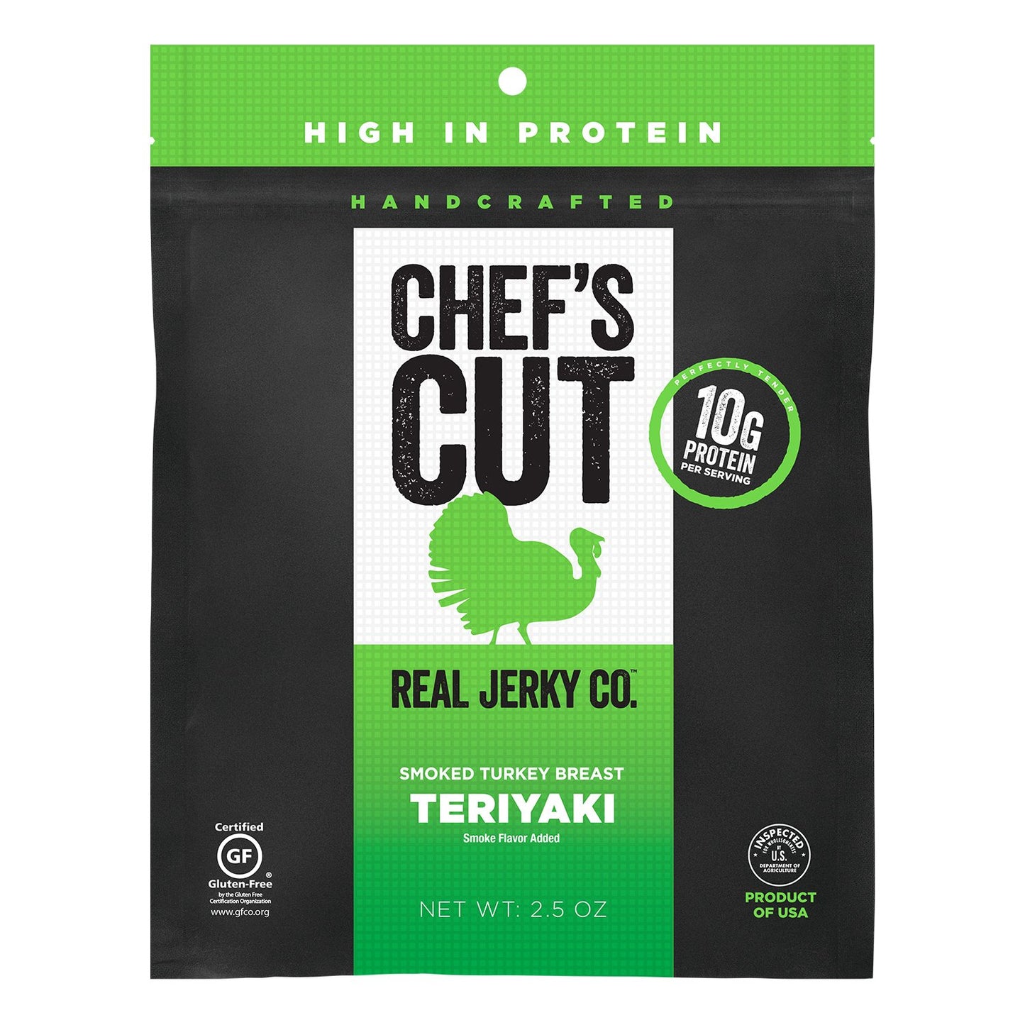 Chef's Cut Real Turkey Jerky, Teriyaki, 2.5 Ounce