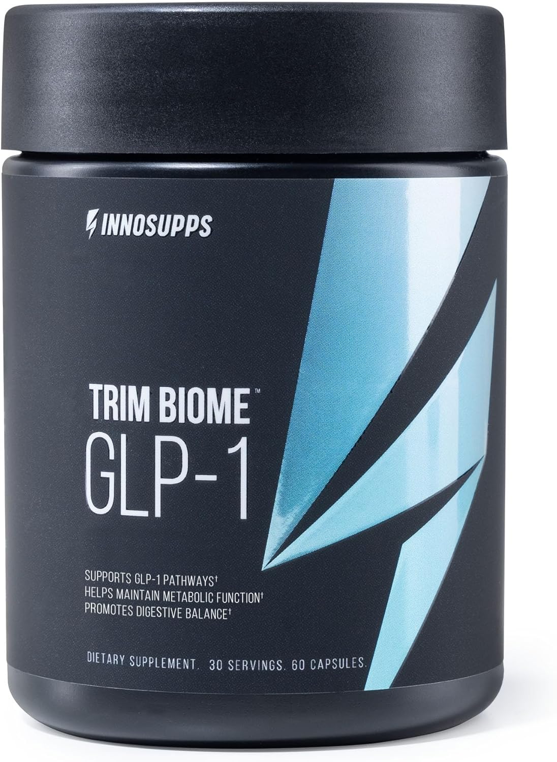 InnoSupps Trim Biome™ GLP-1 | Gut Health + Metabolic Support* | Prebiotic + Probiotic + Postbiotic | Akkermansia + Berberine | 60 Capsules. 30 Servings