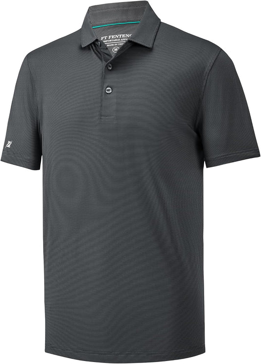 Mens Polo Shirts Short Casual Solid Stylish Dry Fit Performance Designed Collared Golf Polo Shirts for Men