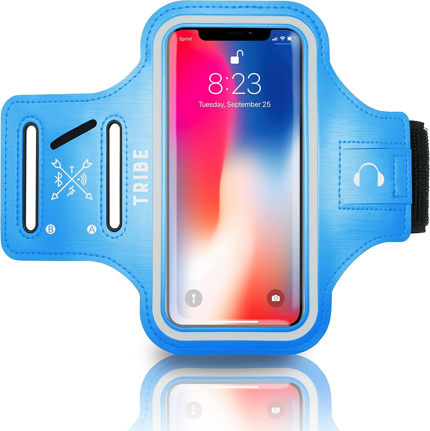 TRIBE Water Resistant Cell Phone Armband Case Running Holder for iPhone Pro Max Plus Mini SE (13/12/11/X/XS/XR/8/7/6/5) Galaxy S Ultra Plus Edge Note (21/20/10/9/8/7/6/5) Adjustable Strap & Key Pocket
